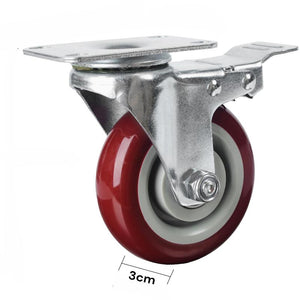 4 Inch Heavy Duty Casters Lockable Wheel Swivel Castor With Brakes For Furniture And Workbench Cart