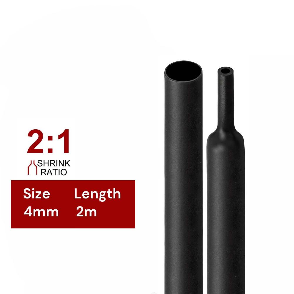 2M Polyolefin Shrink Tube 5/32" (4Mm) 2:1 Ratio Heat Tubing Sleeving Wrap Shrinking