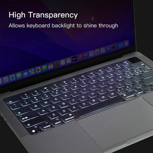 Keyboard Cover Skin For Macbook Pro 13 16 A2338 A2289 A2251 A2141 M1 M2 2020 To 2023 Clear