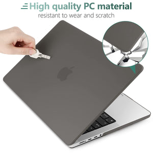 Suitable For Macbook Pro 16 Inch Case 2023 2022 2021 M2 A2780 A2485 M1 Pro/Max Hard Shell Keyboard Cover Grey