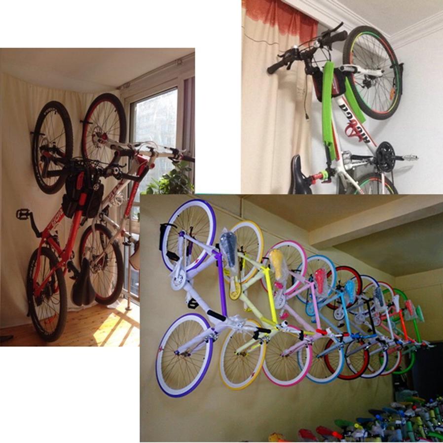 1X Bike Rack Garage Wall Mount Hanger Hooks Storage Bicycle Vertical For Indoor Shed With Screws