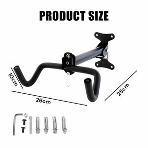 Black Storage Bicycle Wall Mount Hook Bike Rack Space Saving Bracket