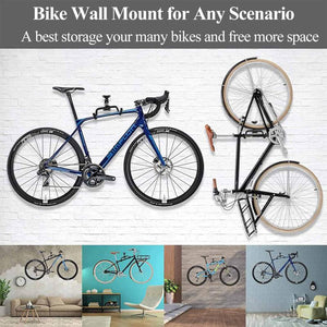 Black Storage Bicycle Wall Mount Hook Bike Rack Space Saving Bracket