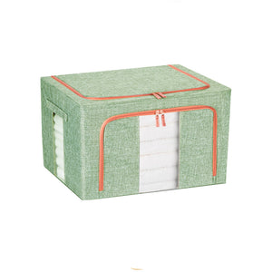 24L Cloth Storage Box Closet Organizer Bags Clothes Wardrobe Idea Green