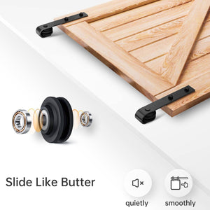 3M Heavy Duty Sliding Barn Single Door Hardware Kit Damper Track Rail Roller System