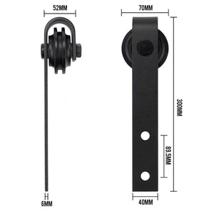 3M Heavy Duty Sliding Barn Single Door Hardware Kit Damper Track Rail Roller System