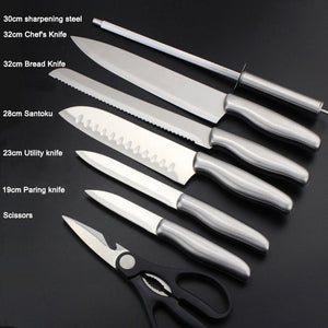 High Carbon Stainless Steel 14 Piece Kitchen Knife Set Chefs Cooks Knives Sharpening