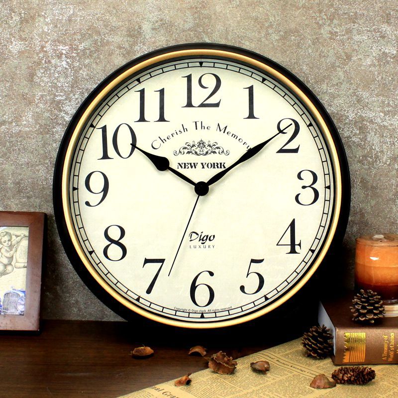 Wall Clock Large 41Cm Silent Home Decor Retro For Living Room Kitchen Office