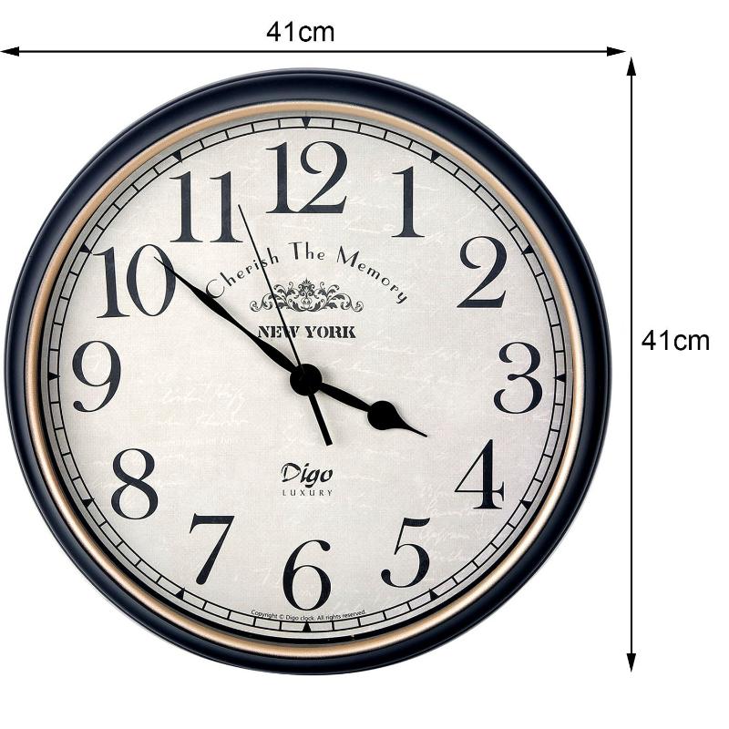 Wall Clock Large 41Cm Silent Home Decor Retro For Living Room Kitchen Office