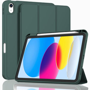 Ipad 10Th Case 10.9 Inch 2022 With Pencil Holder Smart Soft Tpu Auto Wake Sleep Black