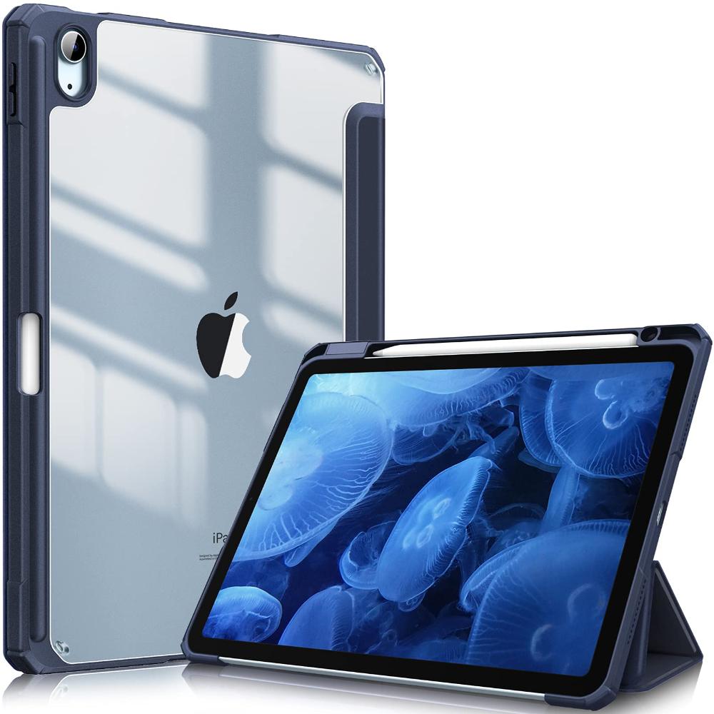 Ipad 10Th Case 10.9 Inch 2022 With Pencil Holder Smart Clear Soft Tpu Auto Wake Sleep