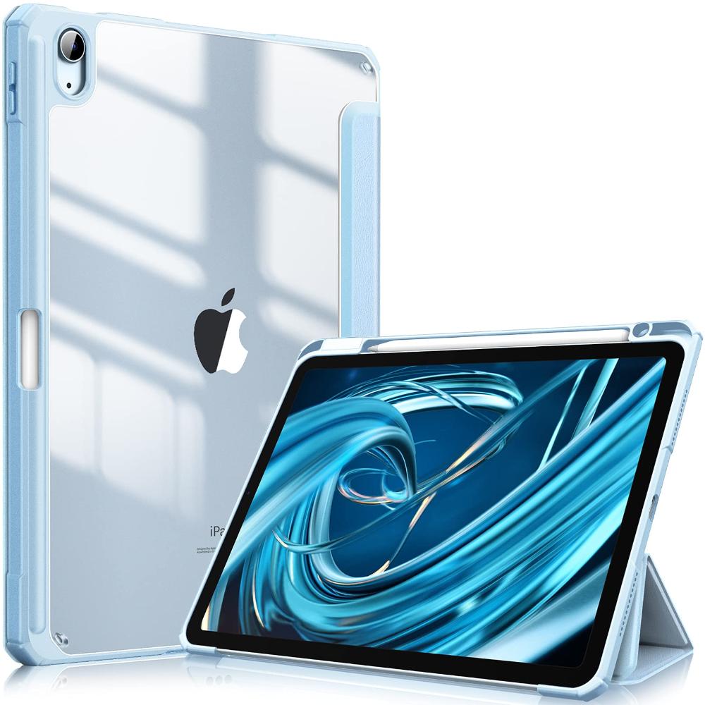 Ipad 10Th Case 10.9 Inch 2022 With Pencil Holder Smart Clear Soft Tpu Auto Wake Sleep