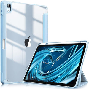 Ipad 10Th Case 10.9 Inch 2022 With Pencil Holder Smart Clear Soft Tpu Auto Wake Sleep