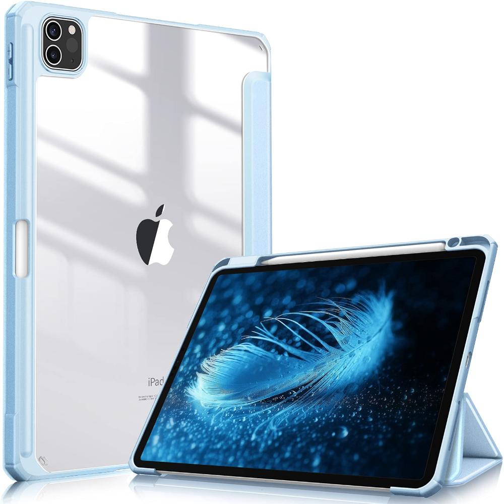 Ipad Pro 11 Inch 2020 2022 Soft Tpu Smart Premium Case Auto Sleep Wake Stand Clear Cover Pencil Holder