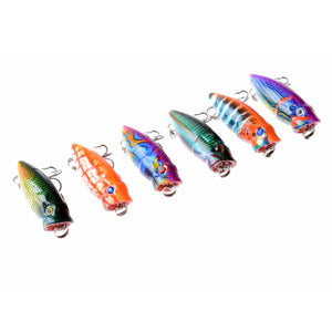 6X 3.5Cm Popper Poppers Fishing Lure Lures Surface Tackle Fresh Saltwater