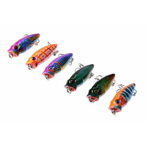 6X 3.5Cm Popper Poppers Fishing Lure Lures Surface Tackle Fresh Saltwater