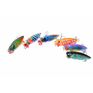 6X 3.5Cm Popper Poppers Fishing Lure Lures Surface Tackle Fresh Saltwater