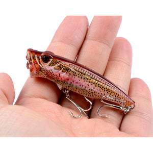 4X 6.5Cm Popper Poppers Fishing Lure Lures Surface Tackle Fresh Saltwater