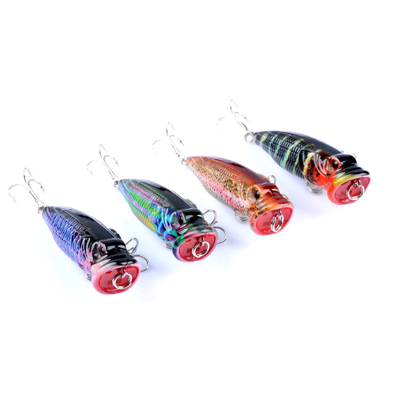 4X 6.5Cm Popper Poppers Fishing Lure Lures Surface Tackle Fresh Saltwater