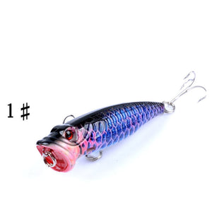 4X 6.5Cm Popper Poppers Fishing Lure Lures Surface Tackle Fresh Saltwater