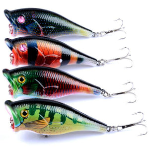 4X 6.5Cm Popper Poppers Fishing Lure Lures Surface Tackle Fresh Saltwater