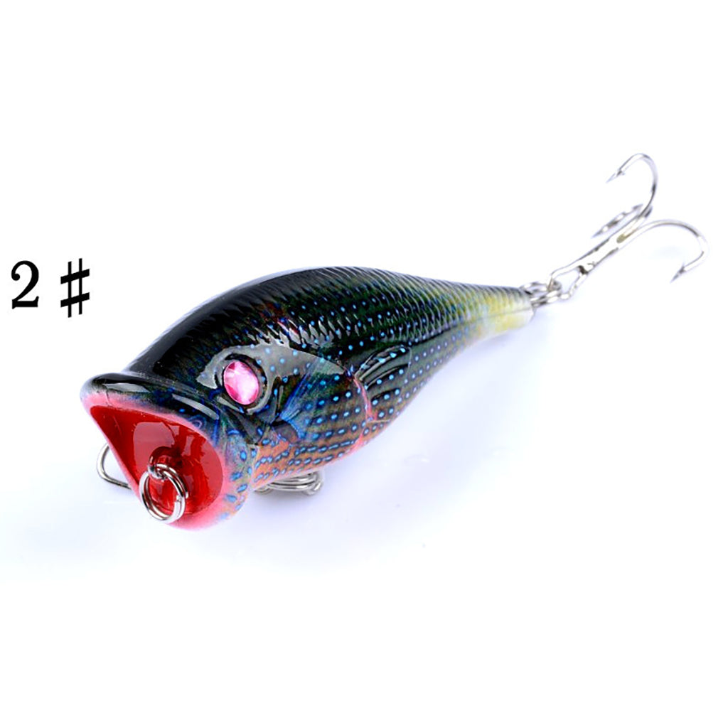 4X 6.5Cm Popper Poppers Fishing Lure Lures Surface Tackle Fresh Saltwater