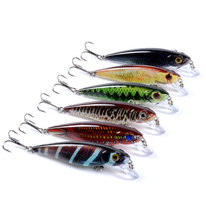 6X Popper Poppers 8.6Cm Fishing Lure Lures Surface Tackle Fresh Saltwater