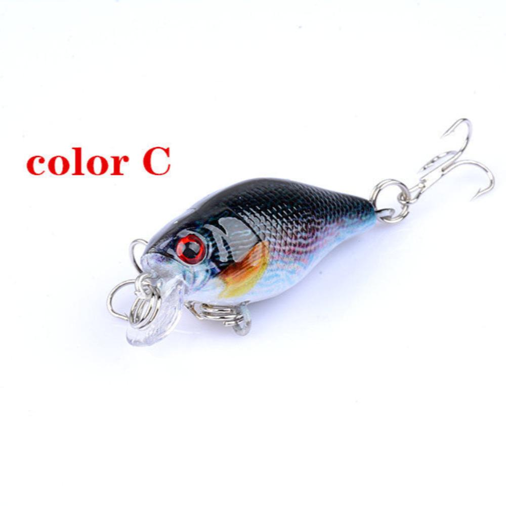 6X 4.3Cm Popper Crank Bait Fishing Lure Lures Surface Tackle Saltwater