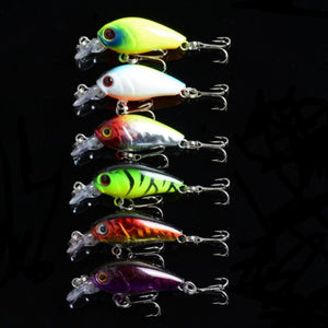 6X 4.5Cm Popper Crank Bait Fishing Lure Lures Surface Tackle Saltwater