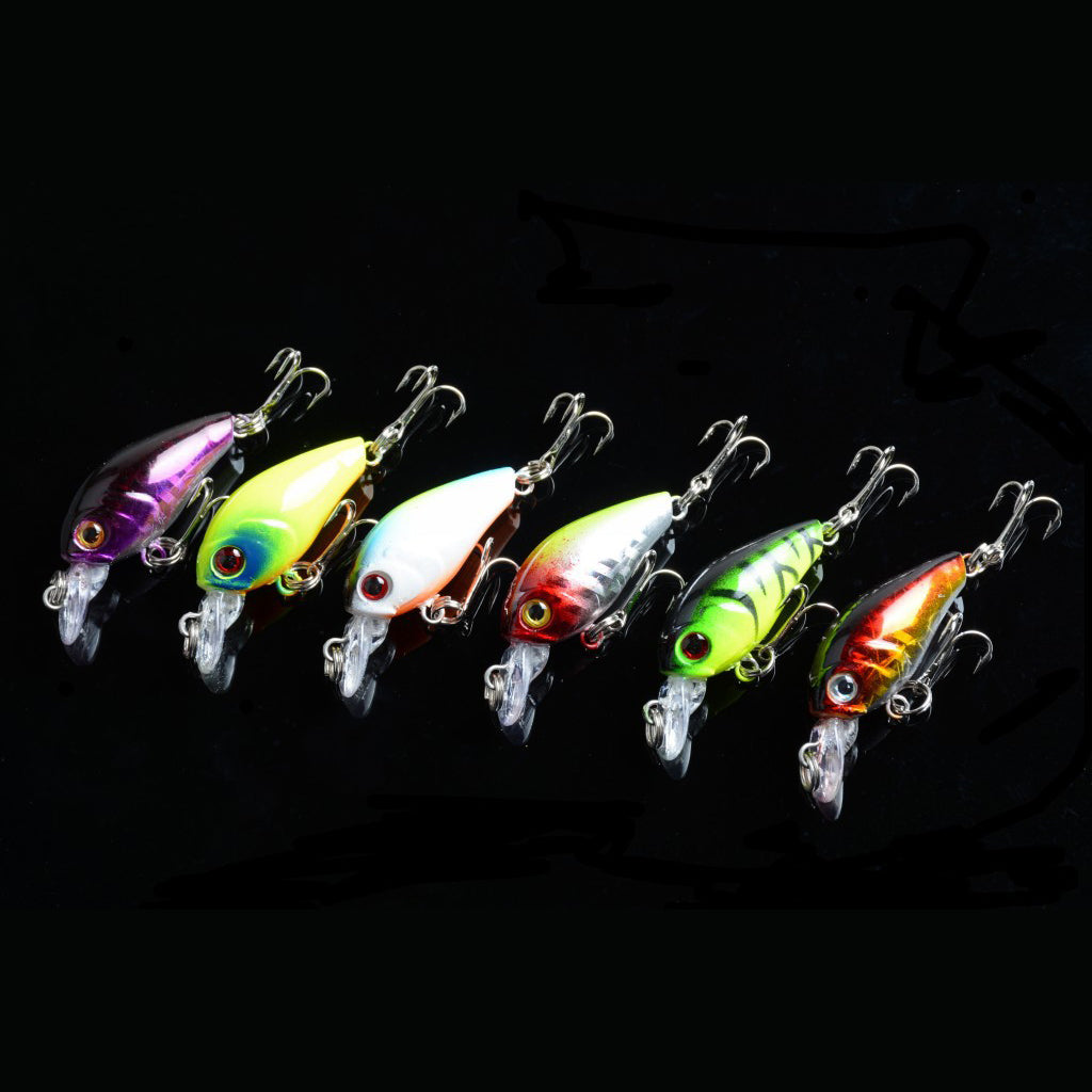 6X 4.5Cm Popper Crank Bait Fishing Lure Lures Surface Tackle Saltwater