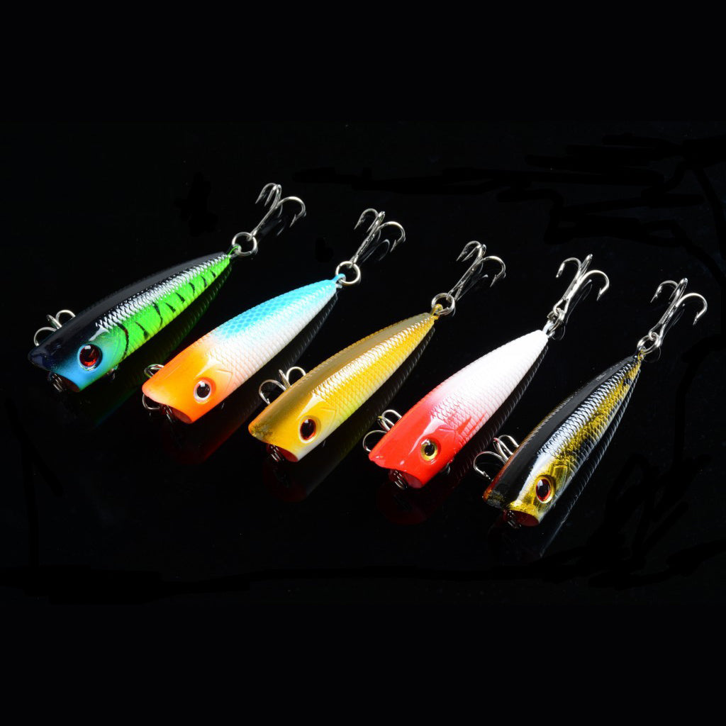 5X 6Cm Popper Poppers Fishing Lure Lures Surface Tackle Fresh Saltwater