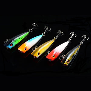 5X 6Cm Popper Poppers Fishing Lure Lures Surface Tackle Fresh Saltwater