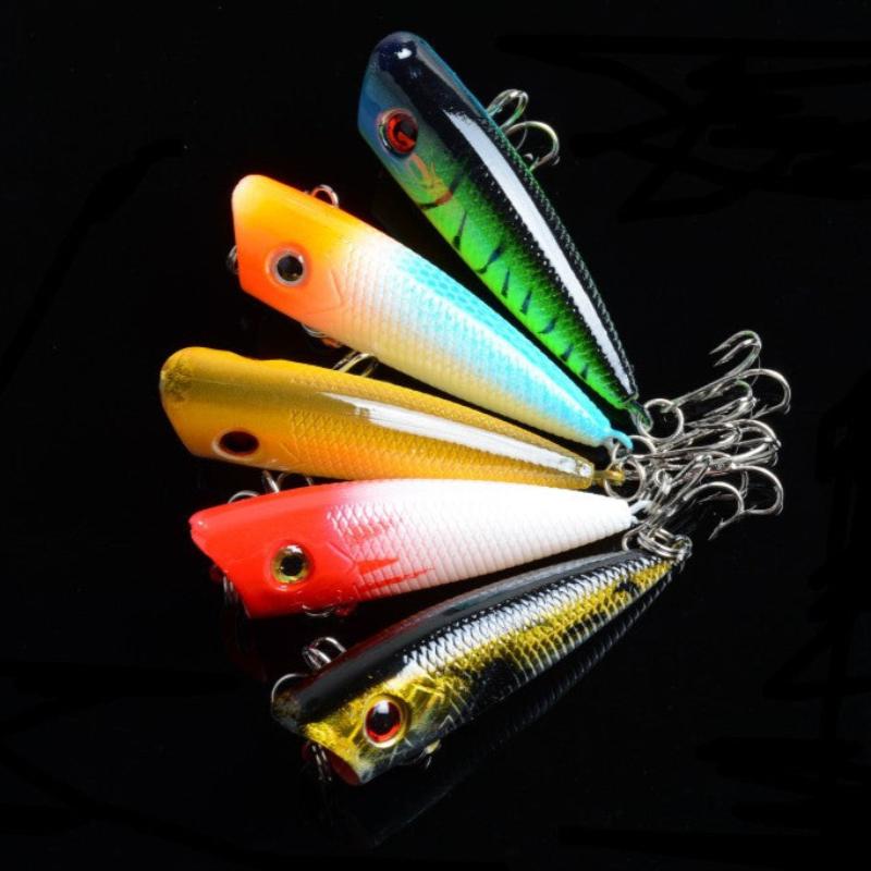 5X 6Cm Popper Poppers Fishing Lure Lures Surface Tackle Fresh Saltwater