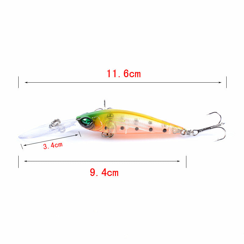 6X Popper Minnow 9.4Cm Fishing Lure Lures Surface Tackle Fresh Saltwater