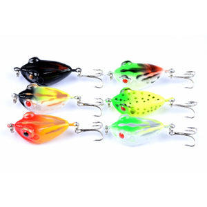 6X 4Cm Popper Poppers Fishing Lure Lures Surface Tackle Fresh Saltwater