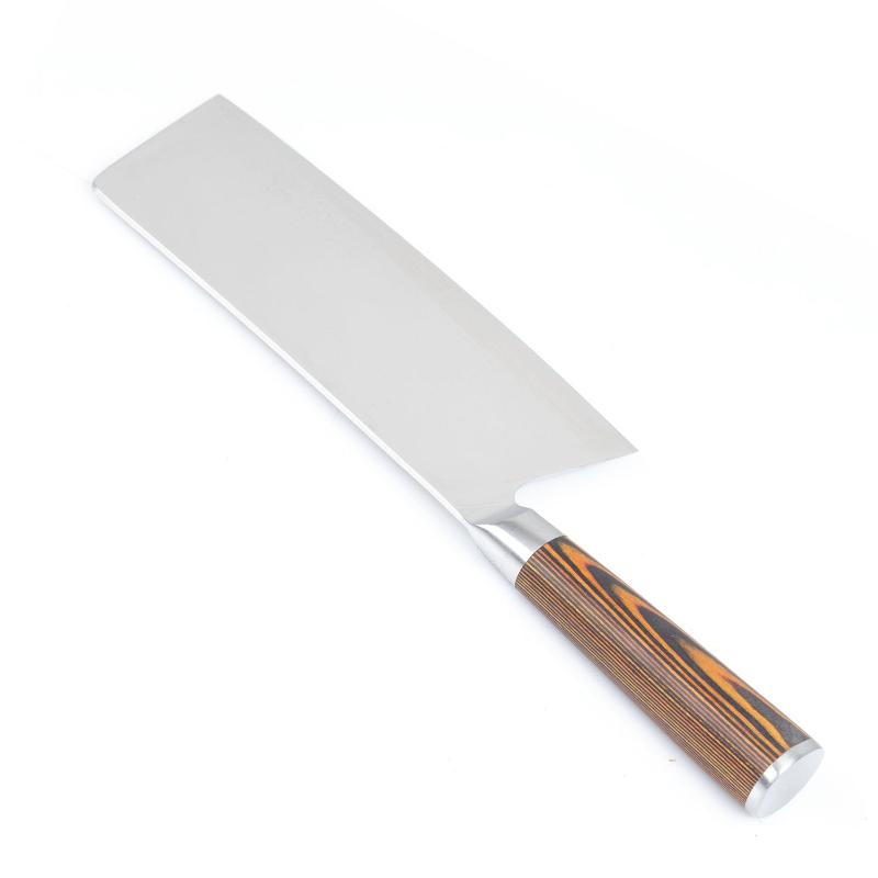 Cleaver Knife Kitchen Chef Vegetable Meat Pakkawood Wood Handle