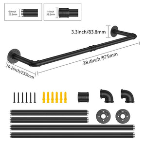 97Cm Clothing Racks For Hanging Clothes Garment Industrial Pipe Drying