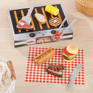 Melissa & Doug Wooden Grill Serve Bbq Set