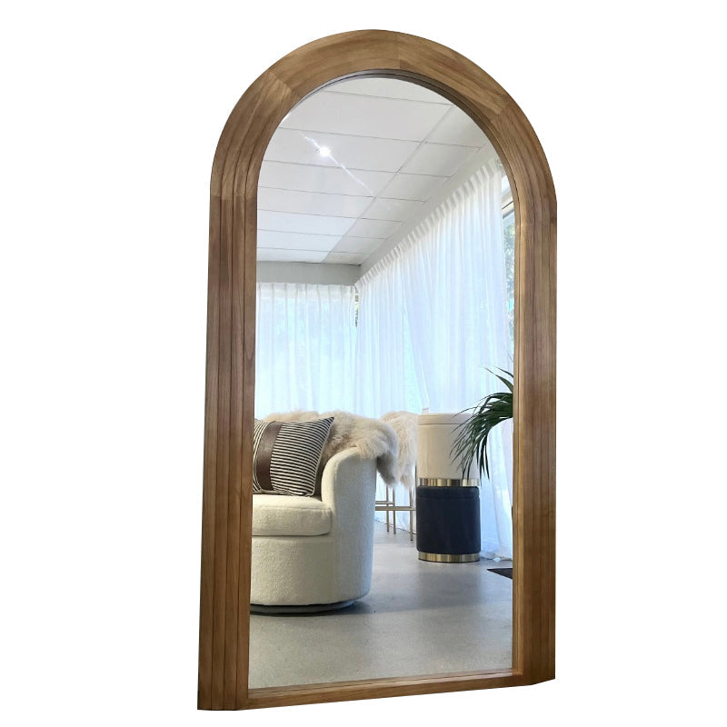 Interior Ave Sierra Arched Step Mirror Oak Large Full Length