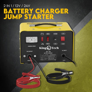 Kingtech 2In1 Battery Charger Jump Starter New Dual Heavy Duty Car 40Amp