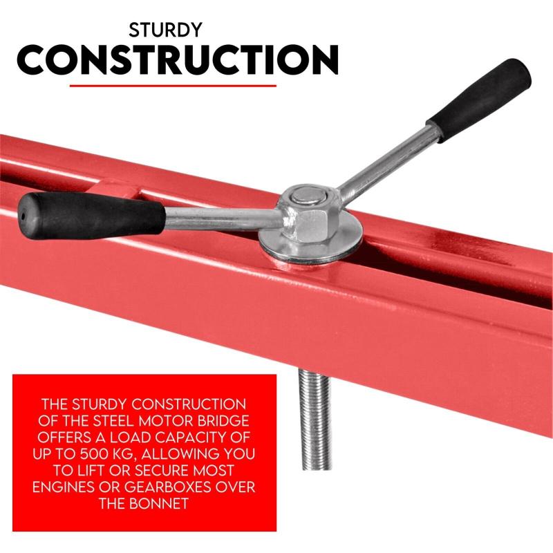 Fiernero Engine Support Bar Load Leveler 1100 Lbs Transmission W/ Dual Hook