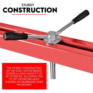 Fiernero Engine Support Bar Load Leveler 1100 Lbs Transmission W/ Dual Hook
