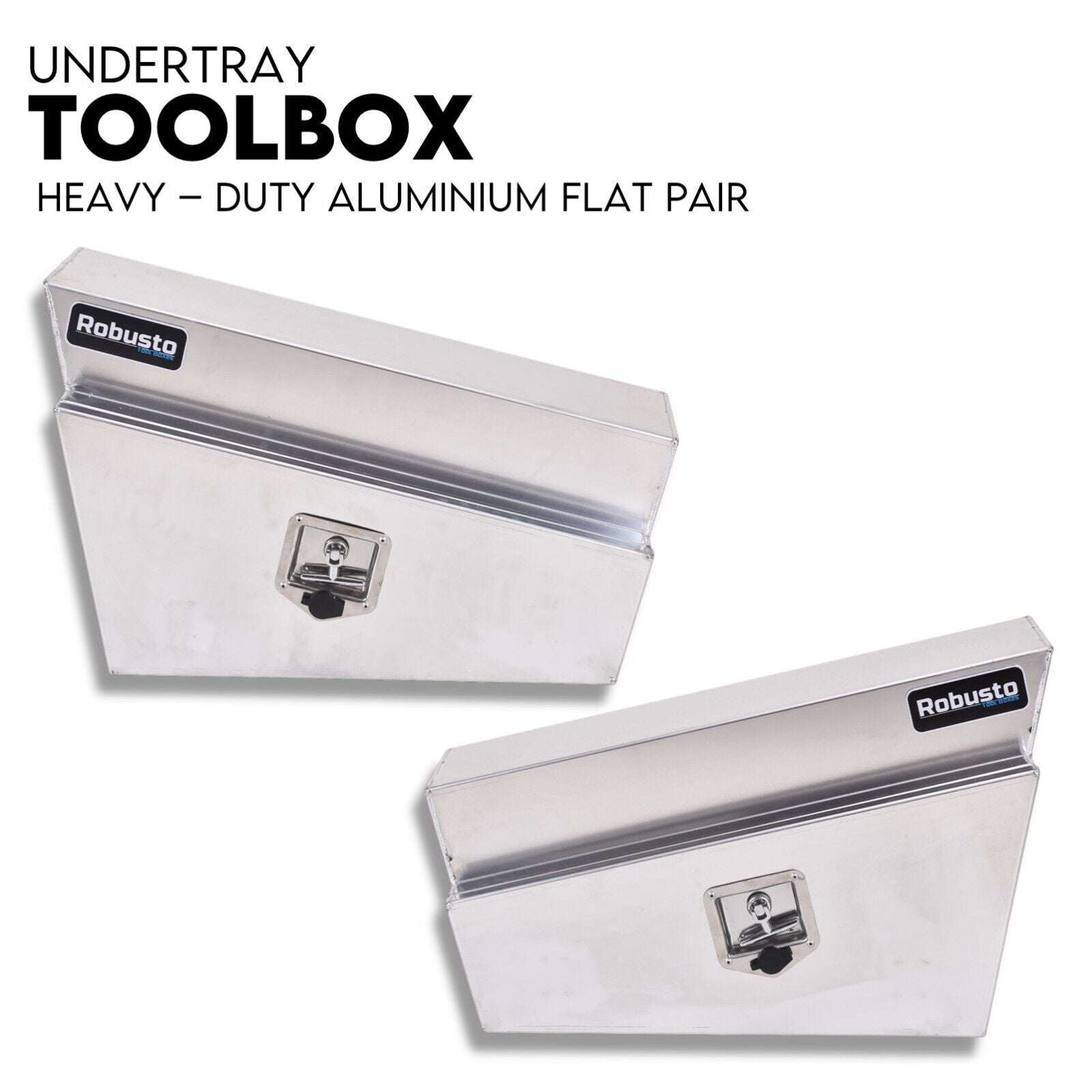 Under Tray Tool Box Underbody Pair Set 750Mm Aluminium