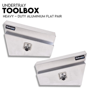 Under Tray Tool Box Underbody Pair Set 750Mm Aluminium