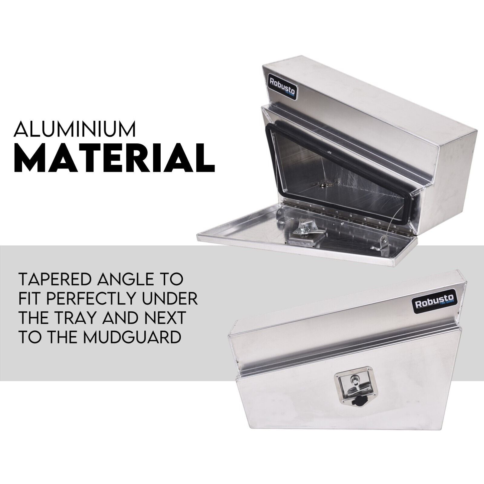 Under Tray Tool Box Underbody Pair Set 750Mm Aluminium