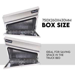 Under Tray Tool Box Underbody Pair Set 750Mm Aluminium