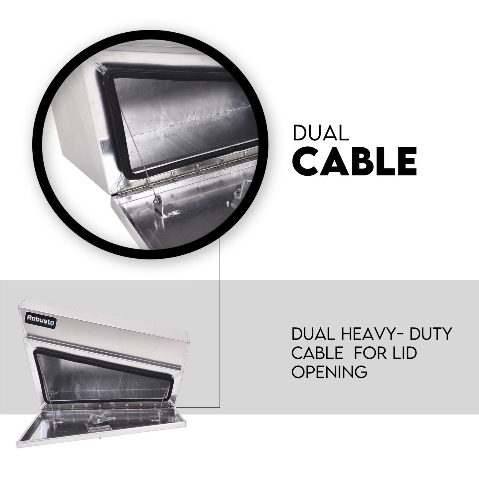 Under Tray Tool Box Underbody Pair Set 750Mm Aluminium
