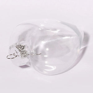 Iridescent Glass Heart Ornaments Fillable Baubles For Christmas Decorations