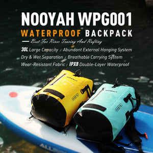 Nooyah Ipx8 Waterproof Bike Cycle Outdoor Sports Backpack Double Layer Bag Yellow