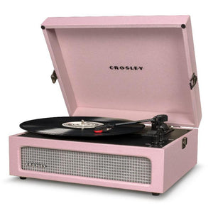 Crosley Voyager Bluetooth Portable Turntable Amethyst + Bundled Record Storage Display Stand